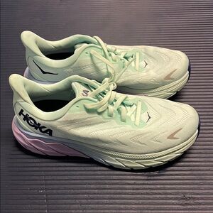 Hoka Women's Running Shoes - Mint and Pink